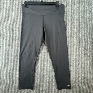 Tommie Copper Womens Black Compression Cropped Leggings Size L Activewear Pants